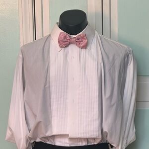 Rose Petal Pink Mauve Bowtie Bow Tie Wedding Prom Tuxedo Tapestry Paisley